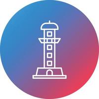 Lighthouse Of Alexandria Line Gradient Circle Background Icon vector