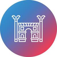 Persepolis Line Gradient Circle Background Icon vector