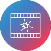 Special Effects Line Gradient Circle Background Icon vector