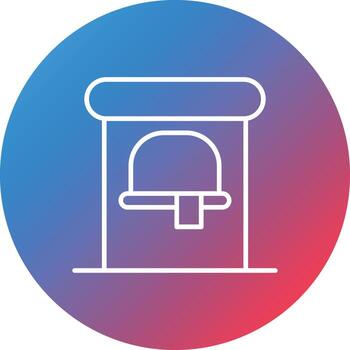 Ticket Office Line Gradient Circle Background Icon vector