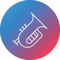 Tuba Line Gradient Circle Background Icon vector