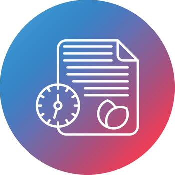 Real Time Analysis Line Gradient Circle Background Icon vector