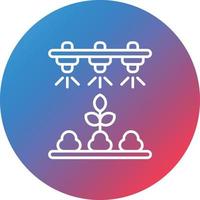 Sprinkler Line Gradient Circle Background Icon vector