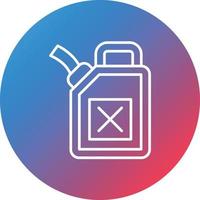 Jerrycan Line Gradient Circle Background Icon vector