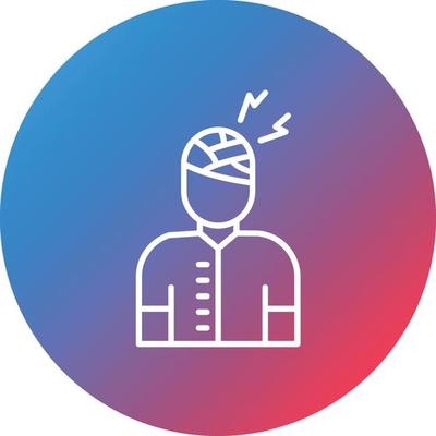 Injury Line Gradient Circle Background Icon