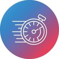 Race Stopwatch Line Gradient Circle Background Icon vector