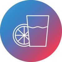 Orange Juice Line Gradient Circle Background Icon vector