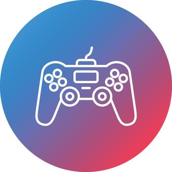Controller Line Gradient Circle Background Icon vector