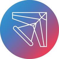 Glider Line Gradient Circle Background Icon vector