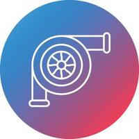 Turbo Line Gradient Circle Background Icon vector