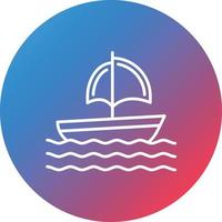 Sailing Line Gradient Circle Background Icon vector