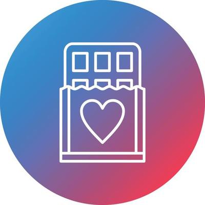 Chocolate Line Gradient Circle Background Icon