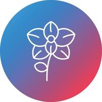 Orchid Line Gradient Circle Background Icon vector