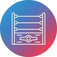 Wrestling Line Gradient Circle Background Icon vector