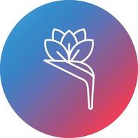 Bird Of Paradise Line Gradient Circle Background Icon vector