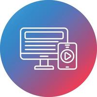 Responsive Line Gradient Circle Background Icon vector