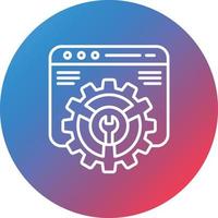 Web Optimization Line Gradient Circle Background Icon vector