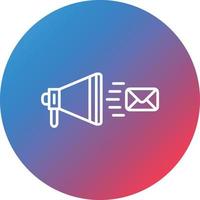 Email Marketing Line Gradient Circle Background Icon vector