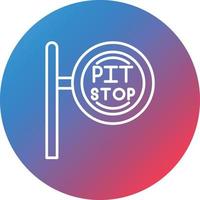 Pit Stop Line Gradient Circle Background Icon vector