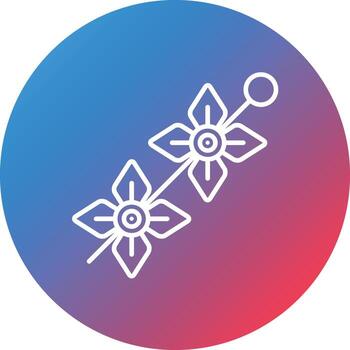 icono de fondo de círculo degradado de línea de espuela de caballero vector