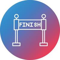 Race Finish Line Gradient Circle Background Icon vector