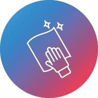 Wipe with Hand Line Gradient Circle Background Icon vector