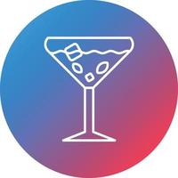 Gin Tonic Line Gradient Circle Background Icon vector