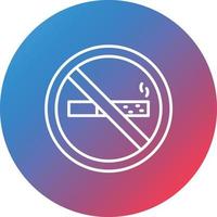 No Smoking Line Gradient Circle Background Icon vector