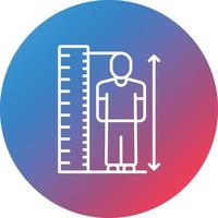 Height Check Line Gradient Circle Background Icon vector