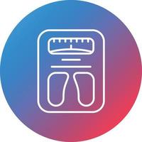 Weight Check Line Gradient Circle Background Icon vector