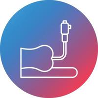 Colonoscopy Line Gradient Circle Background Icon vector