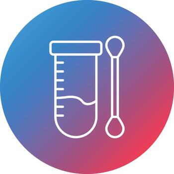 Swab Test Line Gradient Circle Background Icon vector