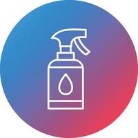 Sparay Bottle Line Gradient Circle Background Icon vector