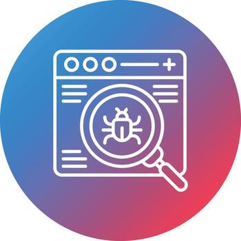 sitio web error línea gradiente círculo fondo icono vector