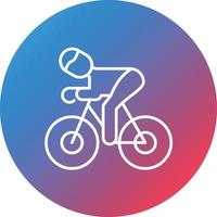 Cycling Line Gradient Circle Background Icon vector