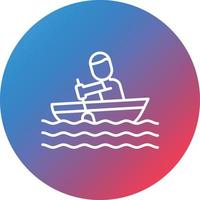 Rowing Line Gradient Circle Background Icon vector