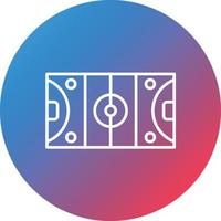 Hockey Field Line Gradient Circle Background Icon vector