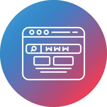 Www Line Gradient Circle Background Icon vector