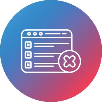 icono de fondo de círculo de degradado de línea de lista de verificación de seo vector