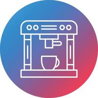 Coffee Maker Line Gradient Circle Background Icon vector