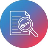 Keywords Search Line Gradient Circle Background Icon vector