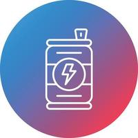 Energy Drink Line Gradient Circle Background Icon vector