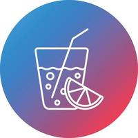 Drink Line Gradient Circle Background Icon vector