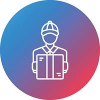 Courier Line Gradient Circle Background Icon vector