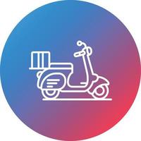 Delivery Bike Line Gradient Circle Background Icon vector