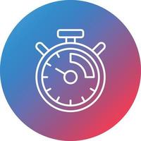 Timer Line Gradient Circle Background Icon vector