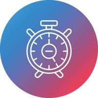 Remove Alarm Line Gradient Circle Background Icon vector