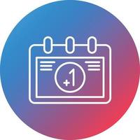 Tomorrow Line Gradient Circle Background Icon vector