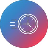 Quick Response Line Gradient Circle Background Icon vector