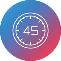 45 Minutes Line Gradient Circle Background Icon vector